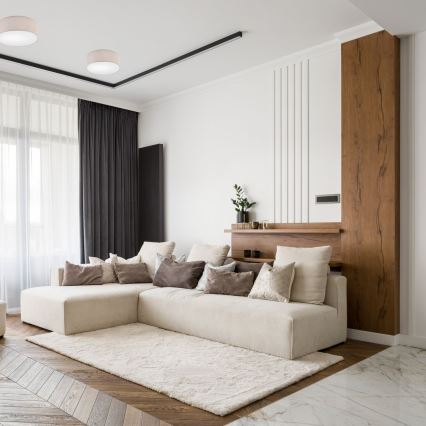 Kattovalo MONTE 1xE27/60W/230V halkaisija 35 cm beige