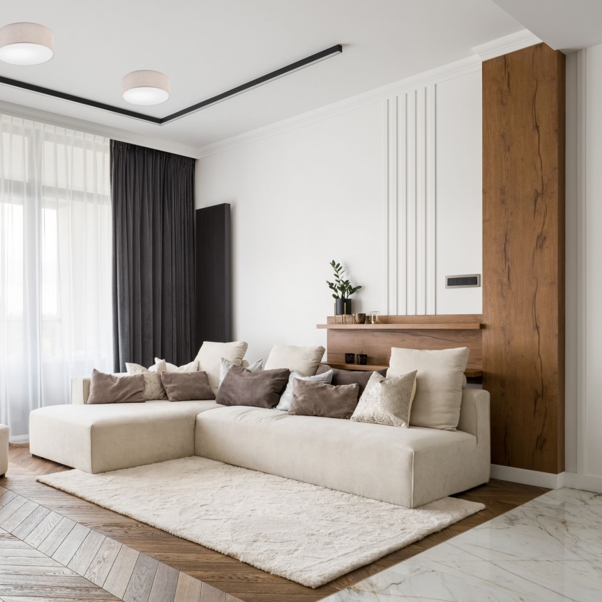Kattovalo MONTE 1xE27/60W/230V halkaisija 35 cm beige
