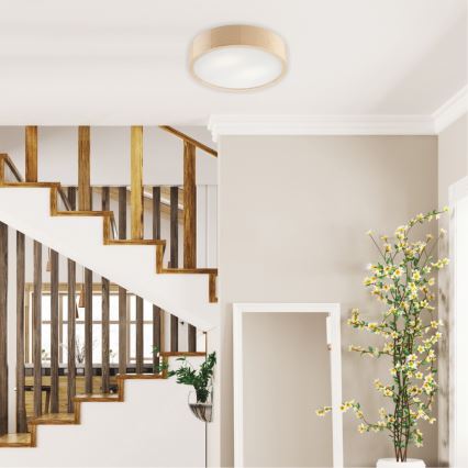 Kattovalo NATURAL 2xE27/60W/230V ø 37 cm mänty - FSC sertifioitu