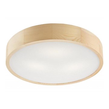 Kattovalo NATURAL 3xE27/60W/230V ø 47 cm mänty - FSC sertifioitu