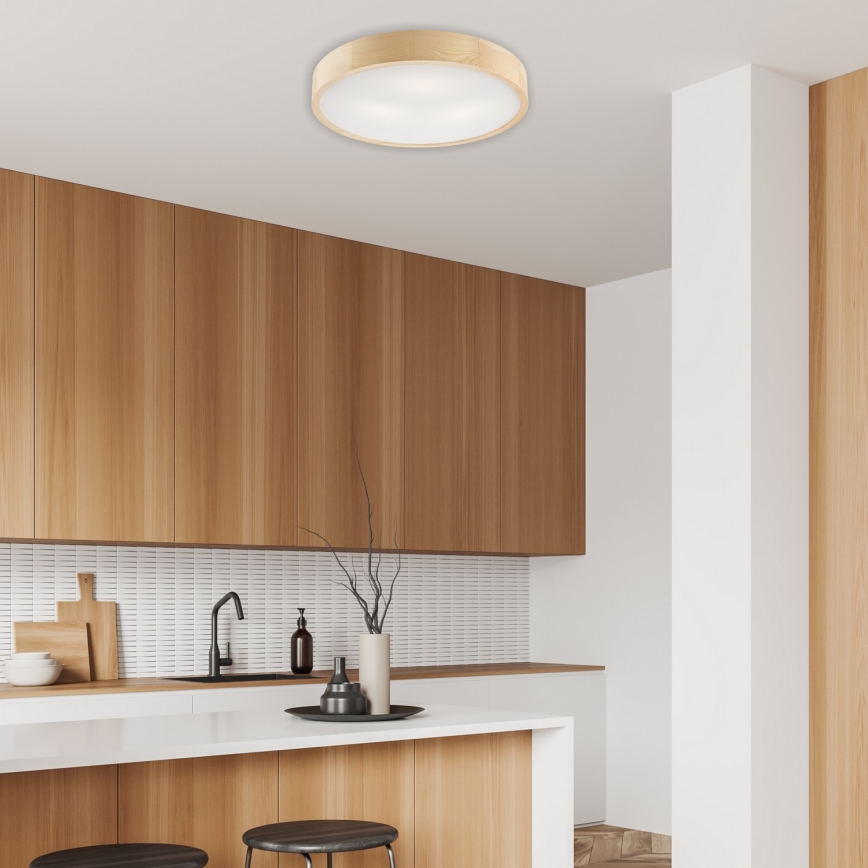 Kattovalo NATURAL 3xE27/60W/230V ø 47 cm mänty - FSC sertifioitu