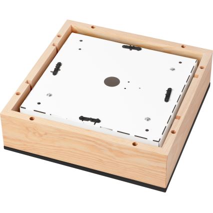 Kattovalo NATURAL SQUARE 2xE27/15W/230V 31x31 cm mänty/musta