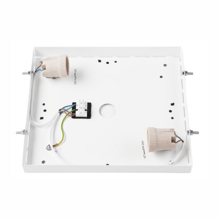 Kattovalo NATURAL SQUARE 2xE27/15W/230V 31x31 cm mänty/musta