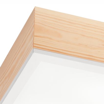 Kattovalo NATURAL SQUARE 2xE27/15W/230V 31x31 cm mänty/valkoinen