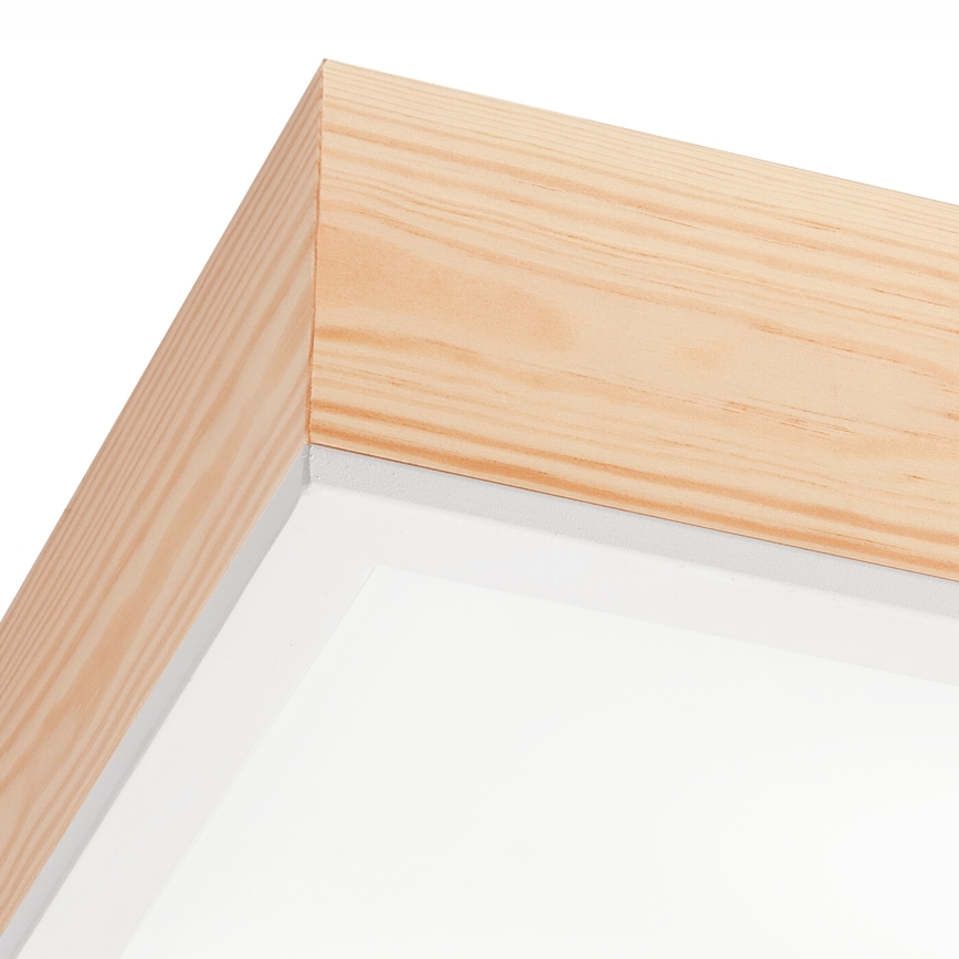 Kattovalo NATURAL SQUARE 2xE27/15W/230V 31x31 cm mänty/valkoinen