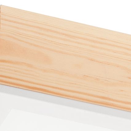 Kattovalo NATURAL SQUARE 2xE27/15W/230V 31x31 cm mänty/valkoinen