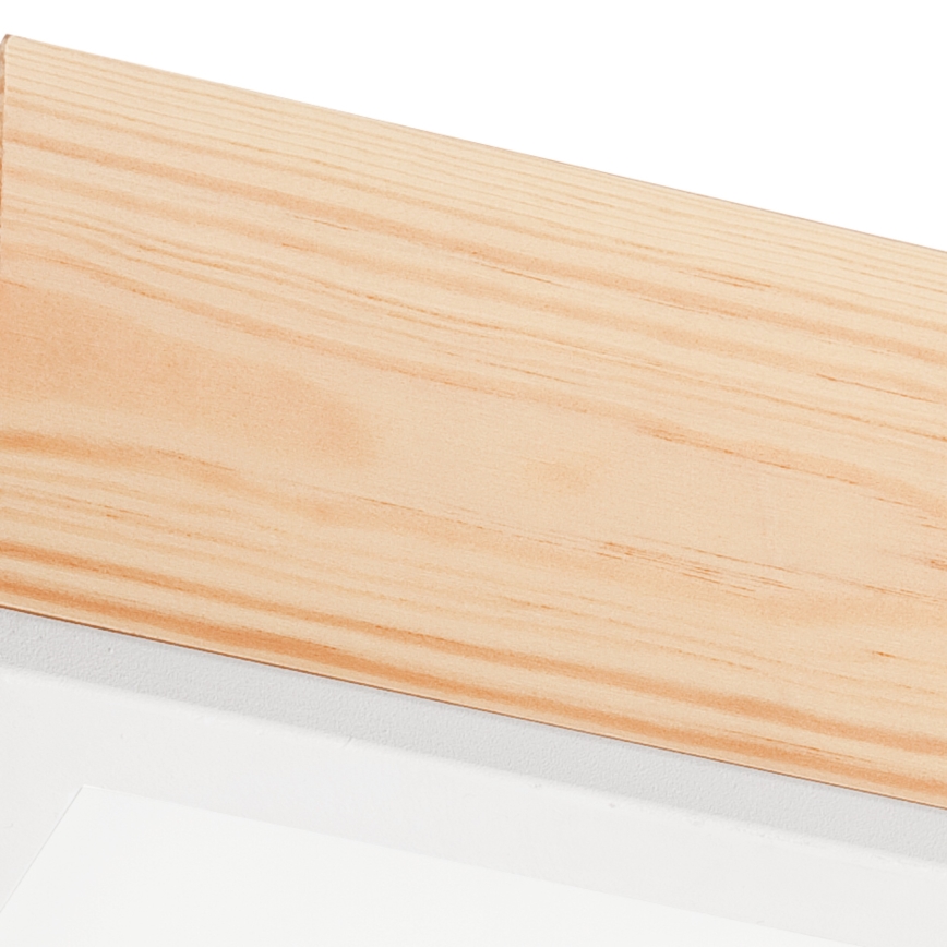 Kattovalo NATURAL SQUARE 2xE27/15W/230V 31x31 cm mänty/valkoinen