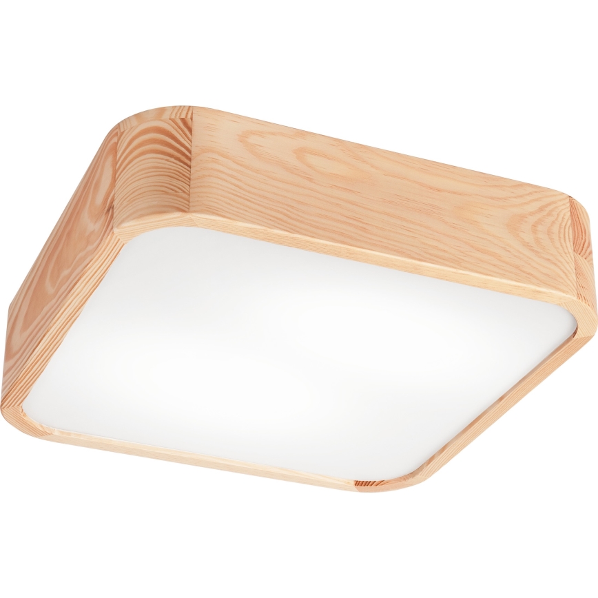 Kattovalo NATURAL SQUARE 2xE27/15W/230V 35x35 cm mänty