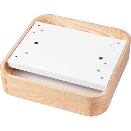 Kattovalo NATURAL SQUARE 2xE27/15W/230V 35x35 cm mänty