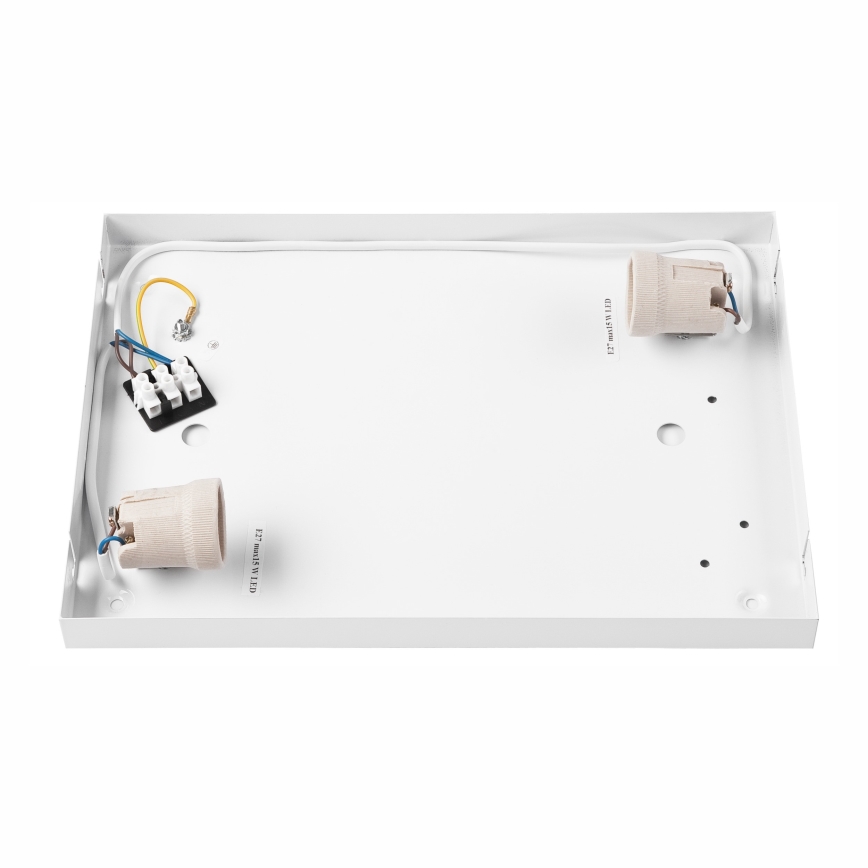 Kattovalo NATURAL SQUARE 2xE27/15W/230V 35x35 cm mänty