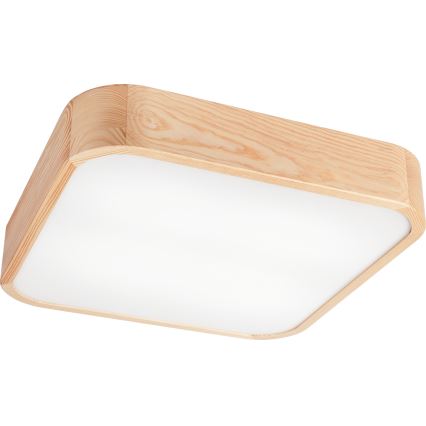 Kattovalo NATURAL SQUARE 4xE27/15W/230V 45x45 cm mänty