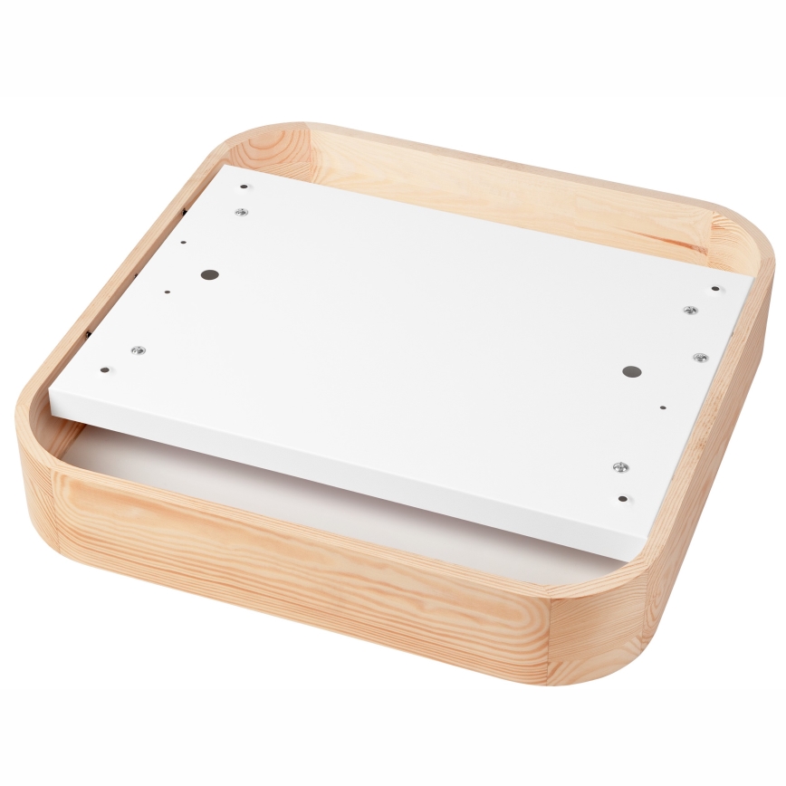 Kattovalo NATURAL SQUARE 4xE27/15W/230V 45x45 cm mänty