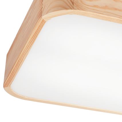 Kattovalo NATURAL SQUARE 4xE27/15W/230V 45x45 cm mänty