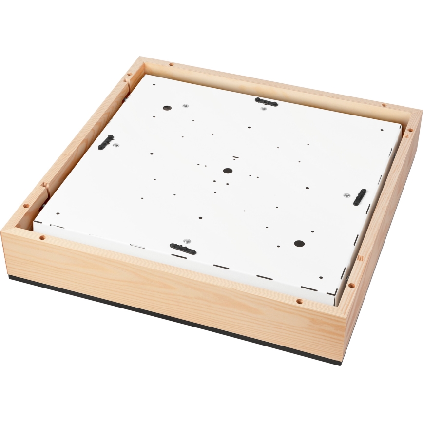 Kattovalo NATURAL SQUARE 4xE27/15W/230V 48x48 cm mänty/musta