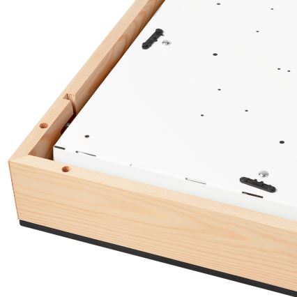 Kattovalo NATURAL SQUARE 4xE27/15W/230V 48x48 cm mänty/musta