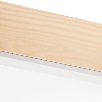 Kattovalo NATURAL SQUARE 4xE27/15W/230V 48x48 cm mänty/valkoinen