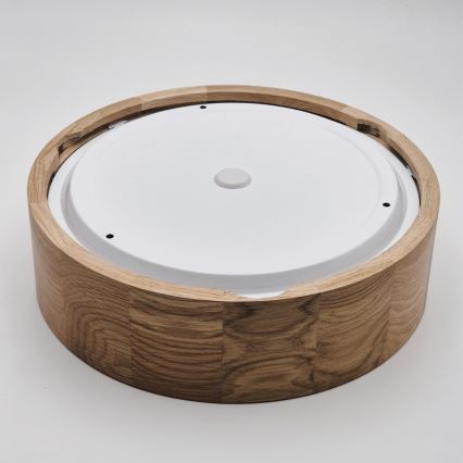 Kylpyhuoneen kattovalaisin OAK 2xE27/15W/230V IP54 tammi ø 27 cm - FSC sertifioitu