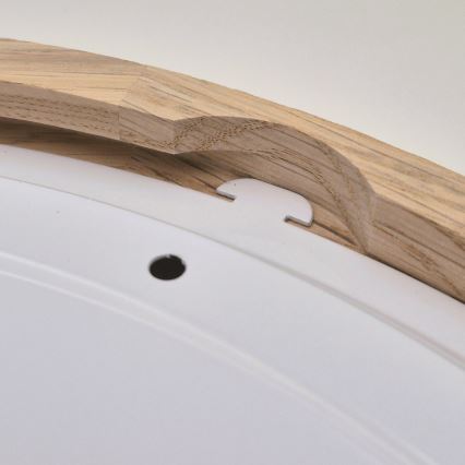 Kylpyhuoneen kattovalaisin OAK 2xE27/15W/230V IP54 tammi ø 27 cm - FSC sertifioitu