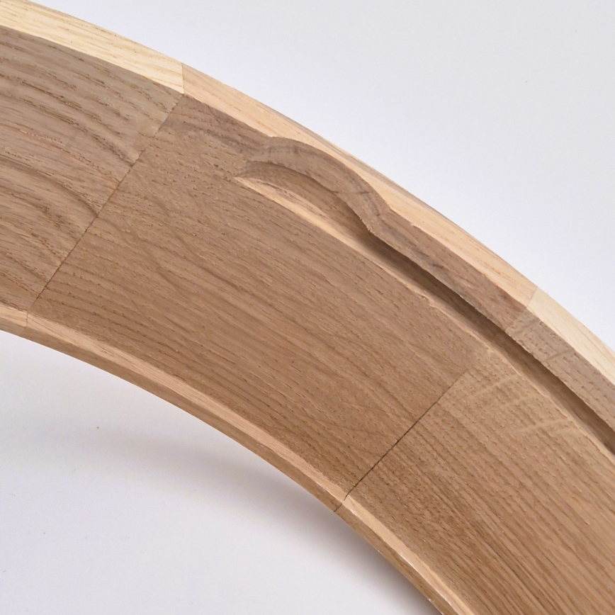 Kylpyhuoneen kattovalaisin OAK 2xE27/15W/230V IP54 tammi ø 27 cm - FSC sertifioitu