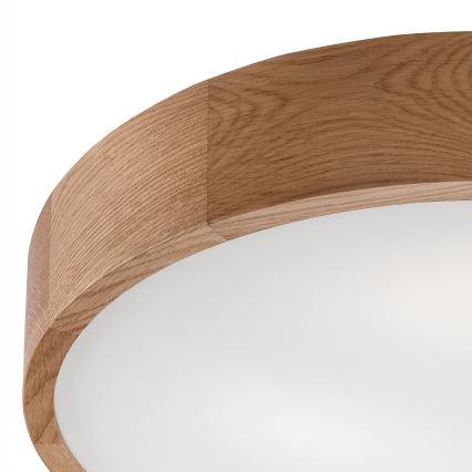 Kattovalo OAK 3xE27/60W/230V tammi ø 47,5 cm - FSC sertifioitu