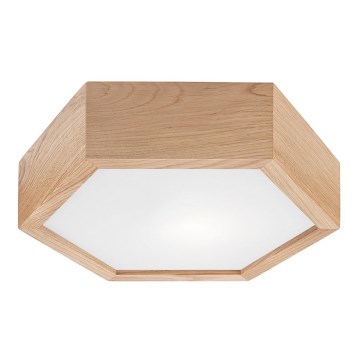Kattovalo OAK HEX 1xE27/60W/230V d. 32 cm tammi