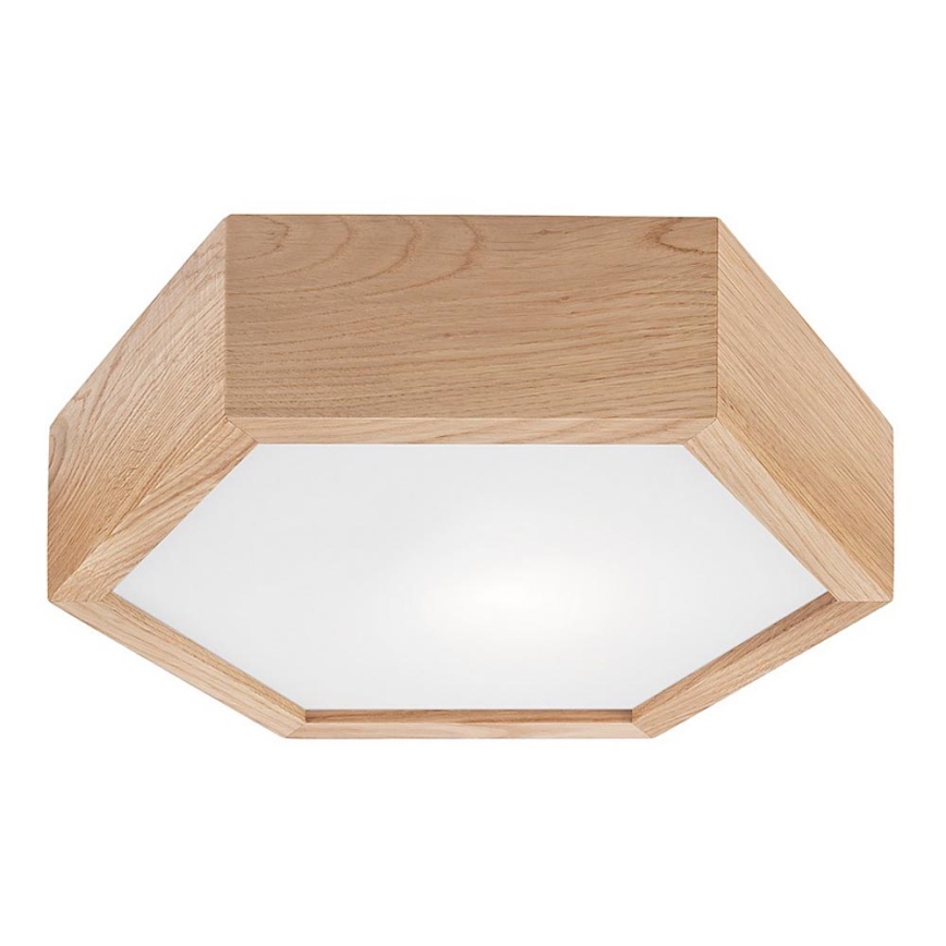 Kattovalo OAK HEX 1xE27/60W/230V d. 32 cm tammi