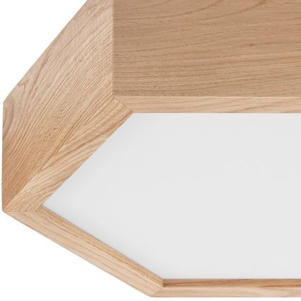 Kattovalo OAK HEX 1xE27/60W/230V d. 32 cm tammi