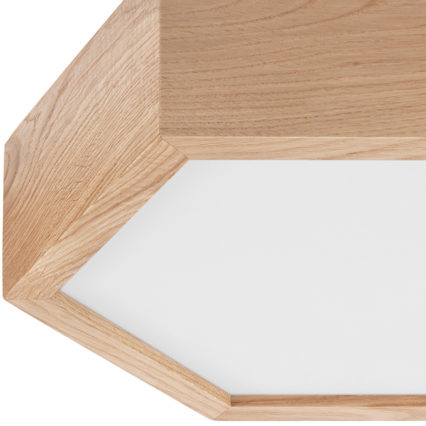 Kattovalo OAK HEX 1xE27/60W/230V d. 32 cm tammi