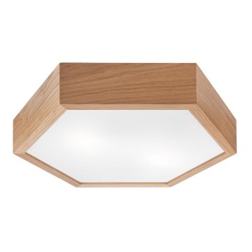 Kattovalo OAK HEX 2xE27/60W/230V d. 43 cm tammi