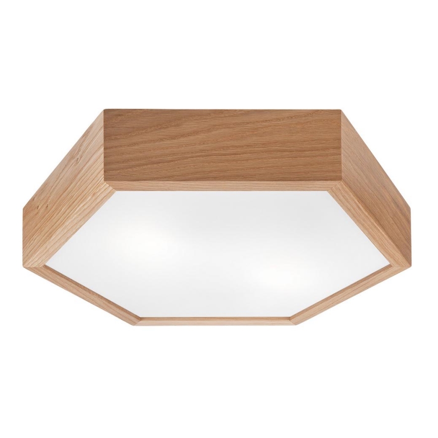 Kattovalo OAK HEX 2xE27/60W/230V d. 43 cm tammi