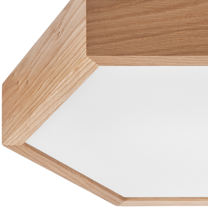 Kattovalo OAK HEX 2xE27/60W/230V d. 43 cm tammi