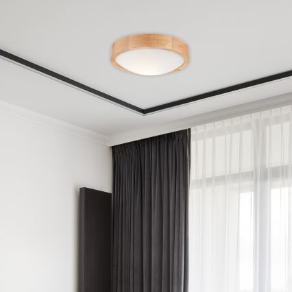 Kattovalo OAK SLIM 1xE27/60W/230V tammi ø 27 cm - FSC sertifioitu