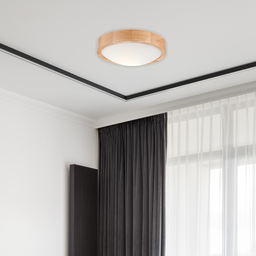 Kattovalo OAK SLIM 1xE27/60W/230V tammi ø 27 cm - FSC sertifioitu
