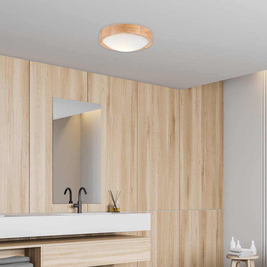 Kattovalo OAK SLIM 1xE27/60W/230V tammi ø 27 cm - FSC sertifioitu