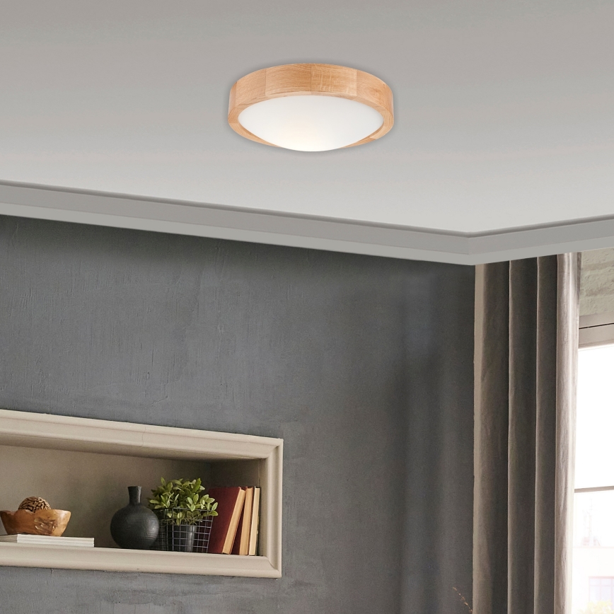Kattovalo OAK SLIM 1xE27/60W/230V tammi ø 27 cm - FSC sertifioitu