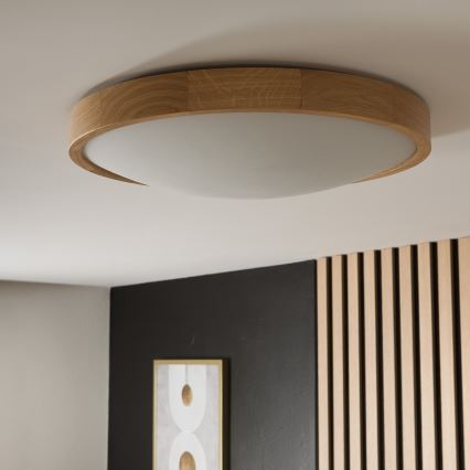 Kattovalo OAK SLIM 3xE27/60W/230V tammi ø 47 cm