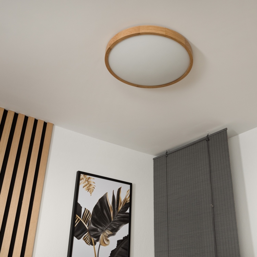 Kattovalo OAK SLIM 3xE27/60W/230V tammi ø 47 cm