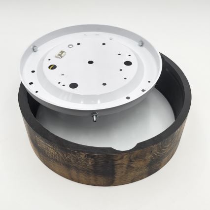 Kattovalo OAK SMOKY 1xE27/15W/230V ø 27,5 cm tammi/tummanruskea