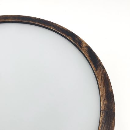 Kattovalo OAK SMOKY 1xE27/15W/230V ø 27,5 cm tammi/tummanruskea