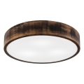 Kattovalo OAK SMOKY 3xE27/15W/230V ø 47,5 cm tammi/tummanruskea