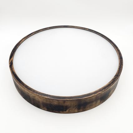 Kattovalo OAK SMOKY 3xE27/15W/230V ø 47,5 cm tammi/tummanruskea