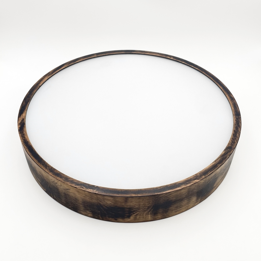 Kattovalo OAK SMOKY 3xE27/15W/230V ø 47,5 cm tammi/tummanruskea