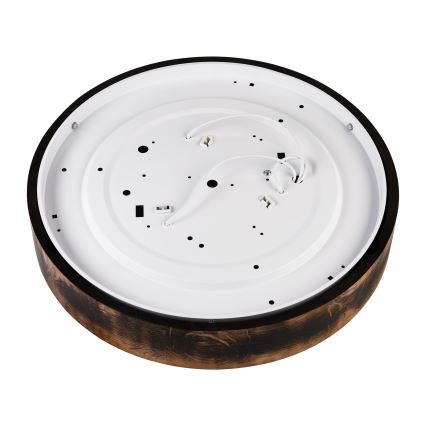 Kattovalo OAK SMOKY 3xE27/15W/230V ø 47,5 cm tammi/tummanruskea