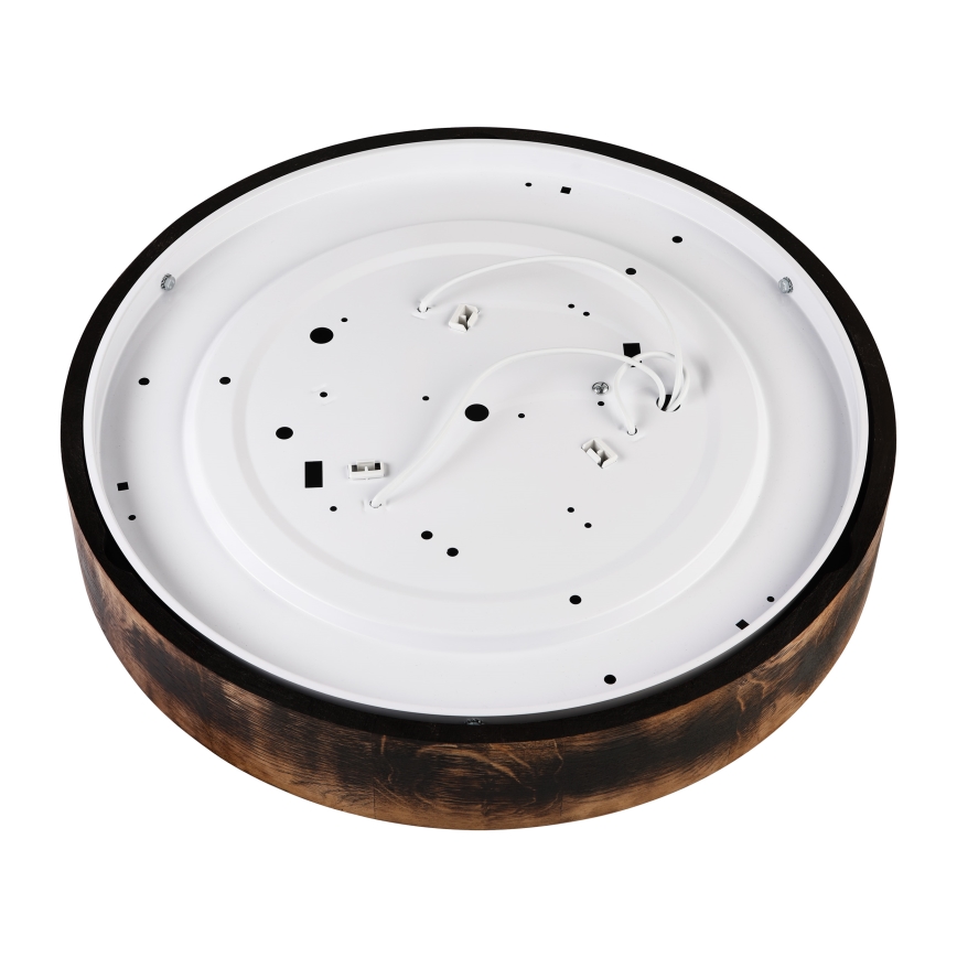 Kattovalo OAK SMOKY 3xE27/15W/230V ø 47,5 cm tammi/tummanruskea