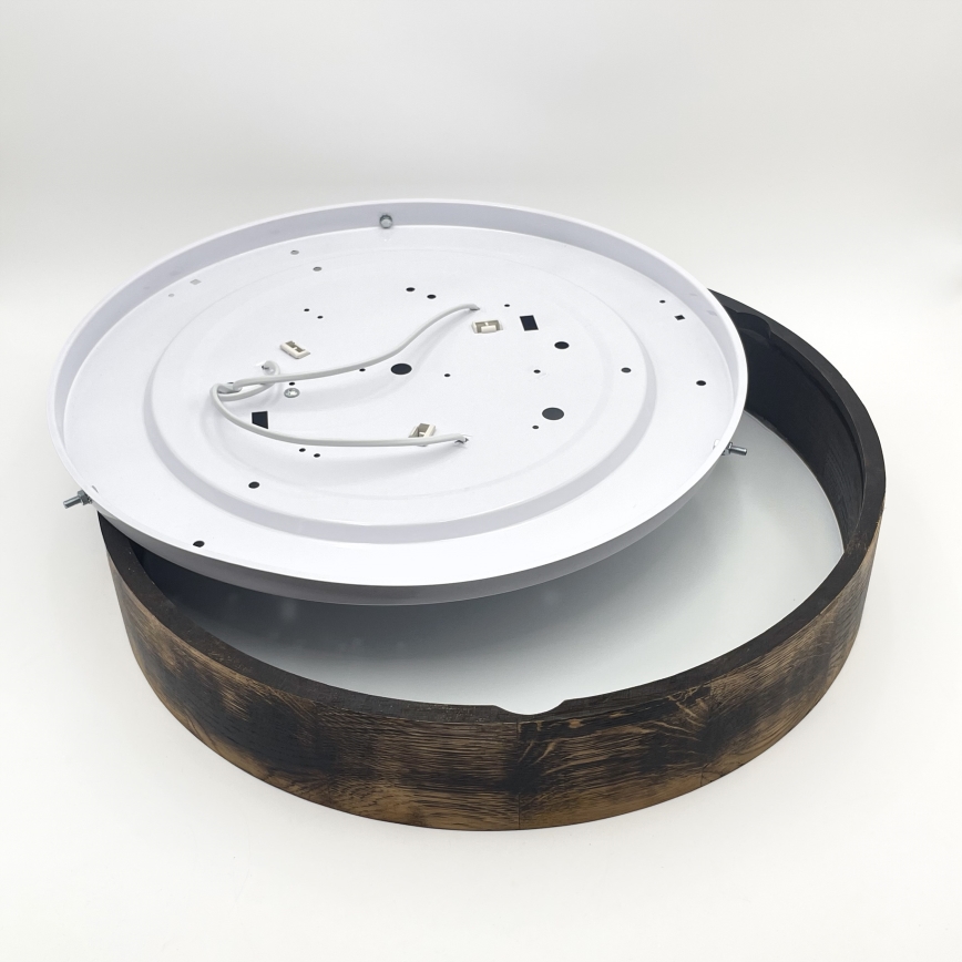 Kattovalo OAK SMOKY 3xE27/15W/230V ø 47,5 cm tammi/tummanruskea
