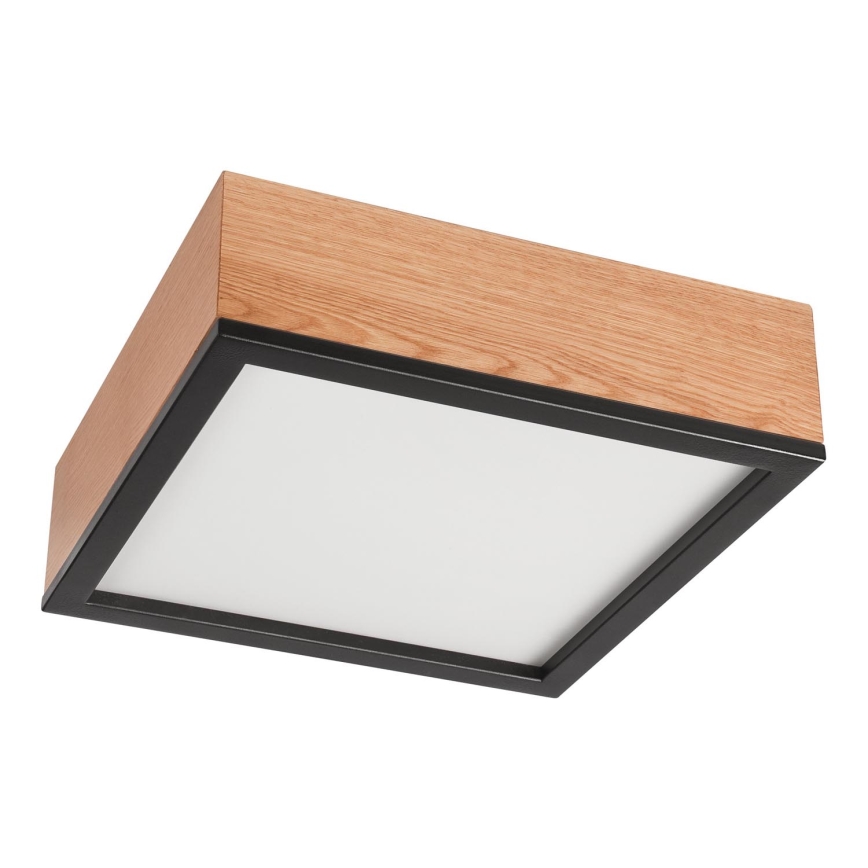 Kattovalo OAK SQUARE 2xE27/15W/230V 31x31 cm tammi/musta