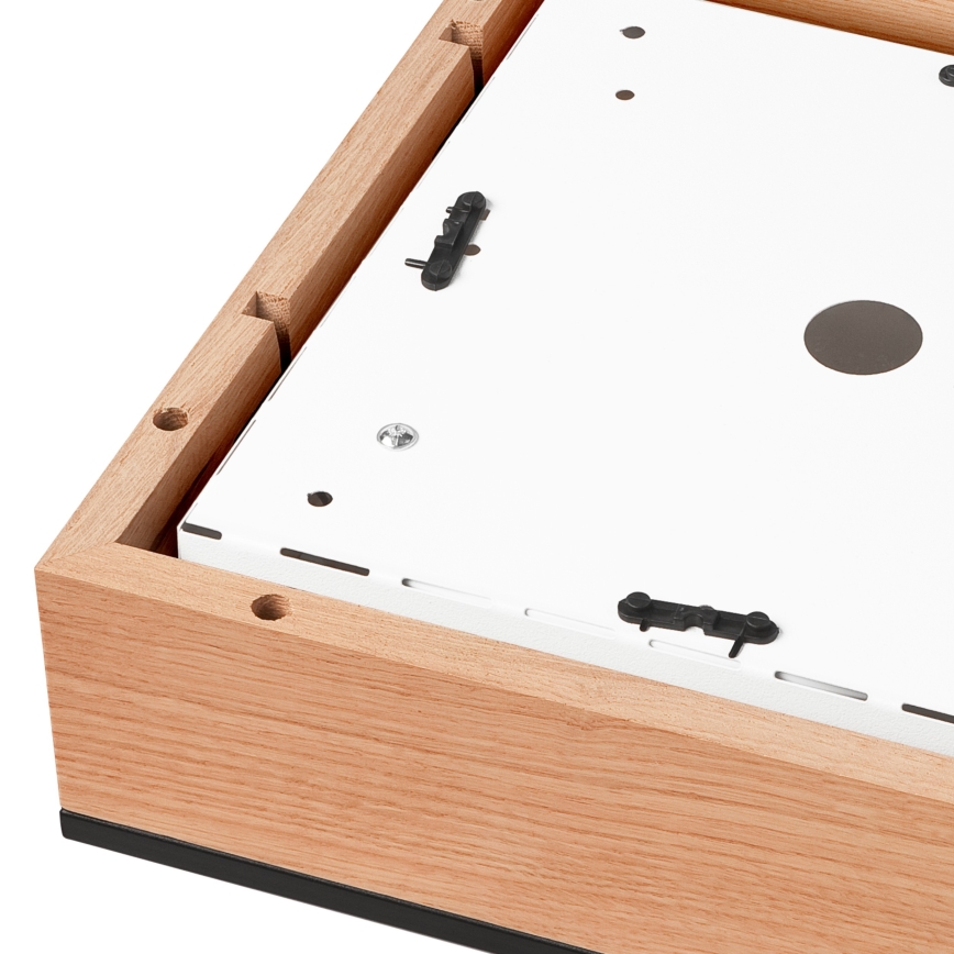 Kattovalo OAK SQUARE 2xE27/15W/230V 31x31 cm tammi/musta