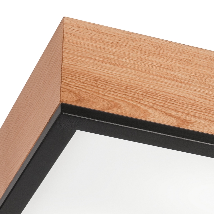 Kattovalo OAK SQUARE 2xE27/15W/230V 31x31 cm tammi/musta