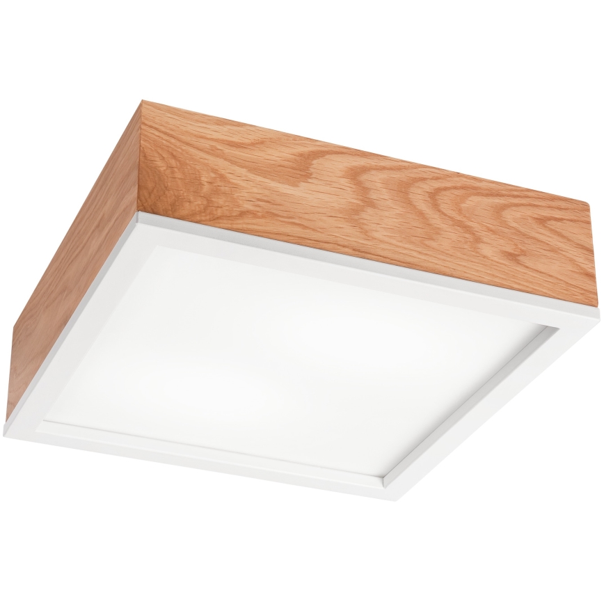 Kattovalo OAK SQUARE 2xE27/15W/230V 31x31 cm tammi/valkoinen