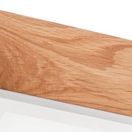 Kattovalo OAK SQUARE 2xE27/15W/230V 31x31 cm tammi/valkoinen